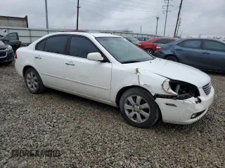 2007 Kia Optima EX with VIN KNAGE124175139537, listed as a Copart auction lot 43918695 with 183,774 mi miles and Salvage Title. Bid and sale history available at carsss.com. Image 4.