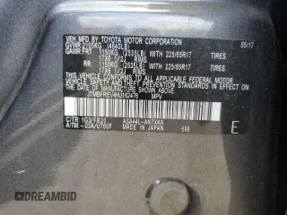 2017 Toyota RAV4 LE with VIN JTMBFREV4HJ162476, listed as a Copart auction lot 64961385 with 38,320 mi miles and Salvage title. Bid and sale history available at DreamBid. Image 12.