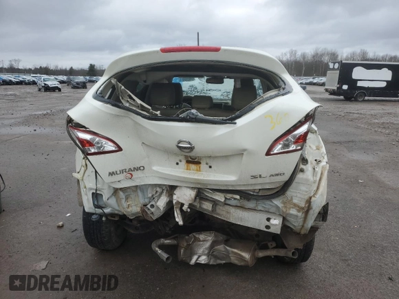 2014 Nissan Murano LE with VIN JN8AZ1MW0EW519380, listed as a Copart auction lot 85712874 with 152,784 mi miles and Salvage Title. Bid and sale history available at carsss.com. Image 6.
