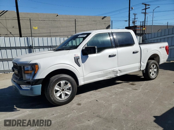 2022 Ford F-150 XL with VIN 1FTEW1EB9NKE67725, listed as a Copart auction lot 82253604 with 14,760 mi miles and Salvage Title. Bid and sale history available at carsss.com. Image 1.