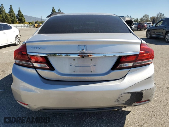 2015 Honda Civic EX with VIN 19XFB2F81FE200298, listed as a Copart auction lot 50373225 with 128,805 mi miles and Salvage Title. Bid and sale history available at DreamBid. Image 6.