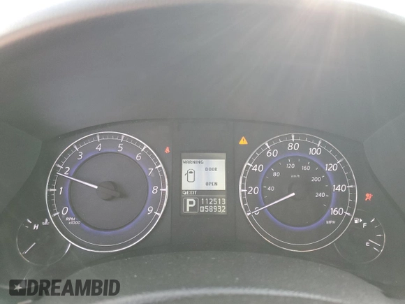 2011 Infiniti EX Journey with VIN JN1AJ0HR5BM853173, listed as a Copart auction lot 76374454 with 112,513 mi miles and Salvage Title. Bid and sale history available at DreamBid. Image 9.