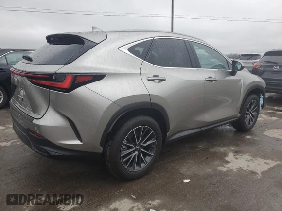 2025 Lexus NX with VIN 2T2GDCAZ0SC020464, listed as a Copart auction lot 85345254 with 8,260 mi miles and Salvage Title. Bid and sale history available at carsss.com. Image 3.