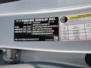 2023 Fisker Ocean One с VIN VCF1ZBU21PG002729, выставлен на аукционе Copart как лот 58810945 с пробегом 14 788 миль миль и Списание • Salvage title. История ставок и продаж доступна на DreamBid. Изображение 14.