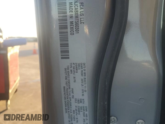 2021 Jeep Compass Sport с VIN 3C4NJCABXMT560301, выставлен на аукционе Copart как лот 86573524 с пробегом 14 872 миль миль и Списание • Salvage title. История ставок и продаж доступна на DreamBid. Изображение 13.