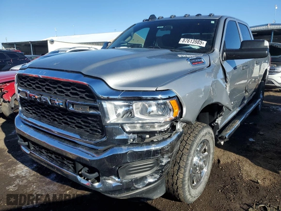 2021 Ram 2500 Tradesman with VIN 3C6UR5CLXMG524856, listed as a Copart auction lot 87613985 with 101,639 mi miles and Salvage Title. Bid and sale history available at carsss.com. Image 1.
