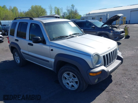 2004 Jeep Liberty Sport with VIN 1J4GL48K84W130852, listed as a IAAI auction lot 42130444 with 99,188 mi miles. Bid and sale history available at carsss.com. Image 1.