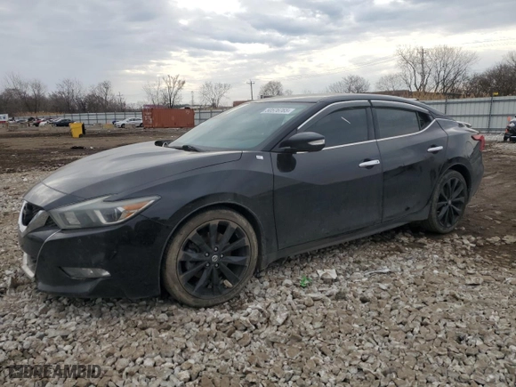 2017 Nissan Maxima SR with VIN 1N4AA6AP4HC366186, listed as a Copart auction lot 50576765 with 94,312 mi miles and Salvage Title. Bid and sale history available at carsss.com. Image 1.