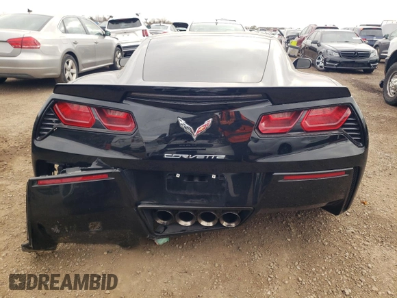 2016 Chevrolet Corvette 1LT with VIN 1G1YB2D76G5107768, listed as a Copart auction lot 80217064 with 36,688 mi miles and Salvage Title. Bid and sale history available at carsss.com. Image 6.