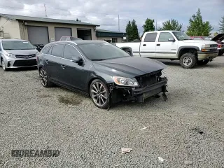 2015 Volvo V60 T5 Drive-E Premier with VIN YV140MEKXF1259241, listed as a Copart auction lot 66890004 with 117,600 mi miles and Salvage Title. Bid and sale history available at carsss.com. Image 12.