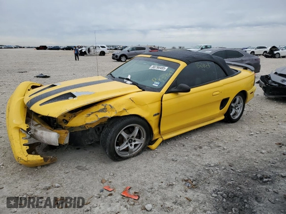 1998 Ford Mustang GT with VIN 1FAFP45X9WF191979, listed as a Copart auction lot 88790485 with 0 mi miles and Salvage Title. Bid and sale history available at carsss.com. Image 1.
