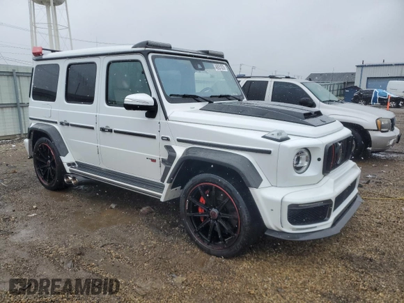 2022 Mercedes-Benz G AMG G 63 with VIN W1NYC7HJ9NX437938, listed as a Copart auction lot 46931025 with 27,101 mi miles and Salvage Title. Bid and sale history available at carsss.com. Image 4.