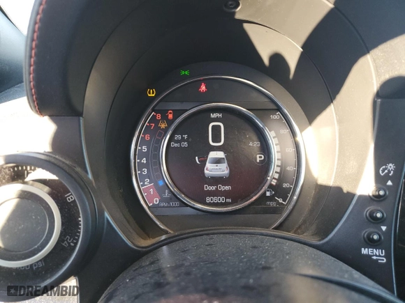 2017 FIAT 500 Abarth with VIN 3C3CFFFH3HT522586, listed as a Copart auction lot 83352004 with NaN miles and Salvage Title. Bid and sale history available at carsss.com. Image 9.
