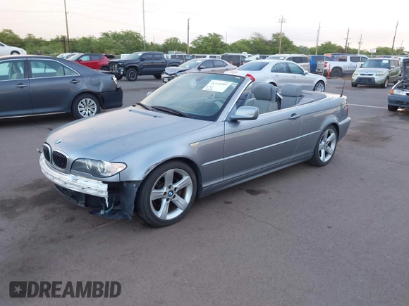 2005 BMW 3 Series 325Ci with VIN WBABW33475PL38577, listed as a IAAI auction lot 41734505 with 69,238 mi miles and . Bid and sale history available at carsss.com. Image 2.