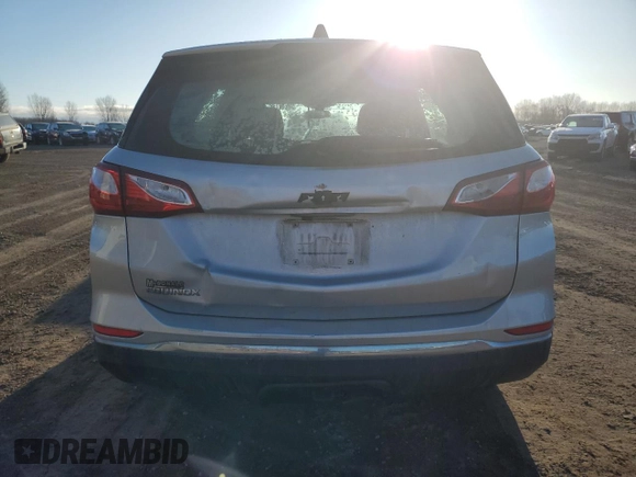 2018 Chevrolet Equinox LS with VIN 3GNAXHEV9JL323297, listed as a Copart auction lot 50613015 with 90,689 mi miles and Salvage Title. Bid and sale history available at DreamBid. Image 6.