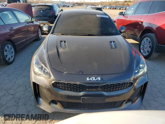 2022 Kia Stinger GT2 with VIN KNAE55LC0N6103561, listed as a Copart auction lot 83761214 with 53,931 mi miles and Salvage Title. Bid and sale history available at DreamBid. Image 5.