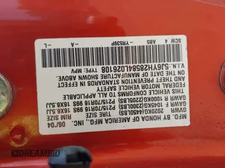 2004 Honda Element EX with VIN 5J6YH28584L026108, listed as a IAAI auction lot 42391346 with 285,776 mi miles and . Bid and sale history available at DreamBid. Image 9.