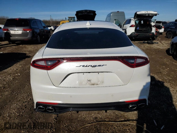 2018 Kia Stinger Premium with VIN KNAE25LA4J6015565, listed as a Copart auction lot 82378014 with 48,281 mi miles and Salvage Title. Bid and sale history available at DreamBid. Image 6.