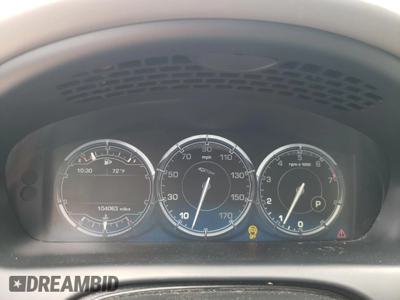 2013 Jaguar XJ with VIN SAJWA1C77D8V41738, listed as a Copart auction lot 53796225 with 104,063 mi miles and Salvage Title. Bid and sale history available at DreamBid. Image 9.