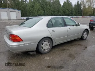 2002 Lexus LS 430 with VIN JTHBN30F120075551, listed as a Copart auction lot 52411405 with 194,704 mi miles and Salvage Title. Bid and sale history available at DreamBid. Image 3.