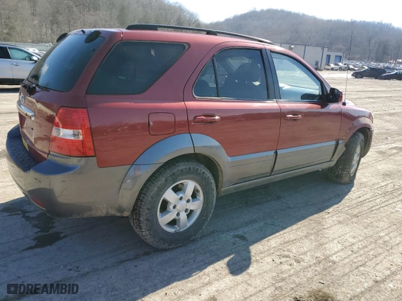 2008 Kia Sorento EX with VIN KNDJC736185845717, listed as a Copart auction lot 45554895 with 127,418 mi miles and Salvage Title. Bid and sale history available at carsss.com. Image 3.