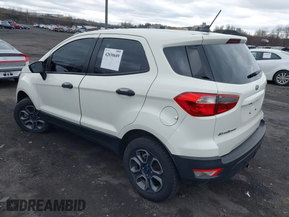 2020 Ford EcoSport S with VIN MAJ6S3FL4LC357973, listed as a IAAI auction lot 42030689 with 66,986 mi miles and . Bid and sale history available at DreamBid. Image 3.