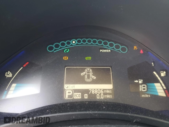 2016 Nissan LEAF SV with VIN 1N4BZ0CPXGC314258, listed as a Copart auction lot 48873795 with 78,806 mi miles and Clean Title. Bid and sale history available at carsss.com. Image 9.