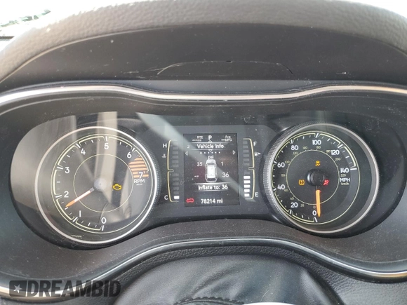 2019 Jeep Cherokee Latitude Plus with VIN 1C4PJMLB6KD477950, listed as a Copart auction lot 52033785 with 78,214 mi miles and Salvage Title. Bid and sale history available at carsss.com. Image 9.