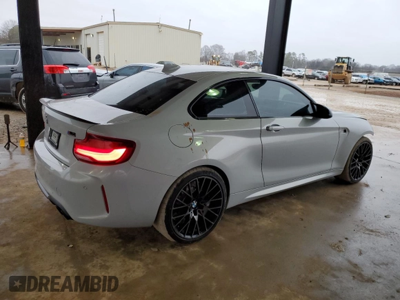 2020 BMW M2 Competition with VIN WBS2U7C02L7F01156, listed as a Copart auction lot 37743334 with 35,834 mi miles. Bid and sale history available at carsss.com. Image 3.