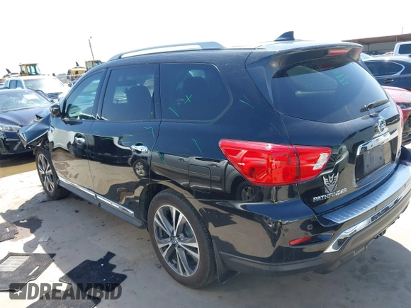 2020 Nissan Pathfinder Platinum with VIN 5N1DR2DM0LC633399, listed as a IAAI auction lot 41850878 with 71,101 mi miles and . Bid and sale history available at DreamBid. Image 3.