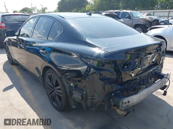 2014 Infiniti Q50 Sport with VIN JN1BV7AP0EM678832, listed as a IAAI auction lot 42370598 with 126,871 mi miles and . Bid and sale history available at DreamBid. Image 3.