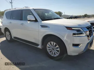 2024 Nissan Armada SV with VIN JN8AY2AC2R9195940, listed as a Copart auction lot 75650954 with 8,037 mi miles and Salvage Title. Bid and sale history available at carsss.com. Image 4.