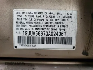 2003 Acura TL with VIN 19UUA56673A024061, listed as a Copart auction lot 73650344 with 259,413 mi miles and Salvage Title. Bid and sale history available at carsss.com. Image 13.