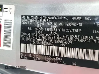 2021 Toyota Highlander XLE with VIN 5TDHZRBH0MS558143, listed as a IAAI auction lot 42859323 with 41,722 mi miles and . Bid and sale history available at DreamBid. Image 26.