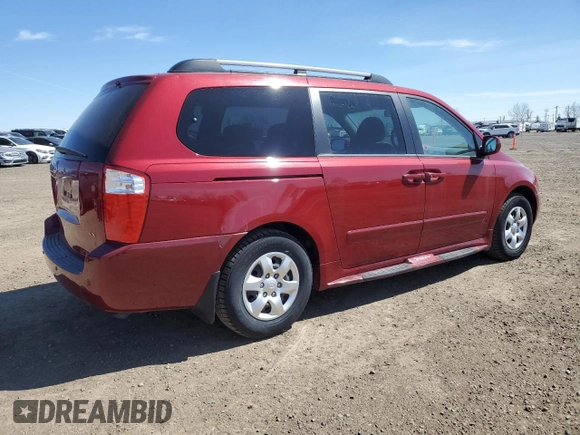 2008 Kia Sedona EX with VIN KNDMB233386236082, listed as a Copart auction lot 54784515 with 50,787 mi miles and Salvage Title. Bid and sale history available at carsss.com. Image 3.