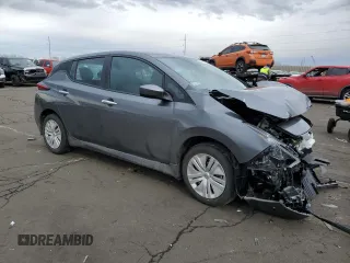2025 Nissan LEAF S with VIN 1N4AZ1BV1SC564983, listed as a Copart auction lot 45668465 with 1,253 mi miles and Salvage Title. Bid and sale history available at carsss.com. Image 4.