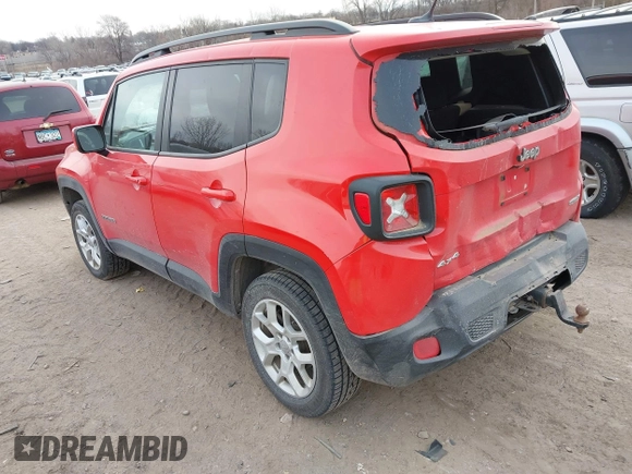2015 Jeep Renegade Latitude with VIN ZACCJBBTXFPB79986, listed as a IAAI auction lot 41258911 with 108,104 mi miles and . Bid and sale history available at carsss.com. Image 3.