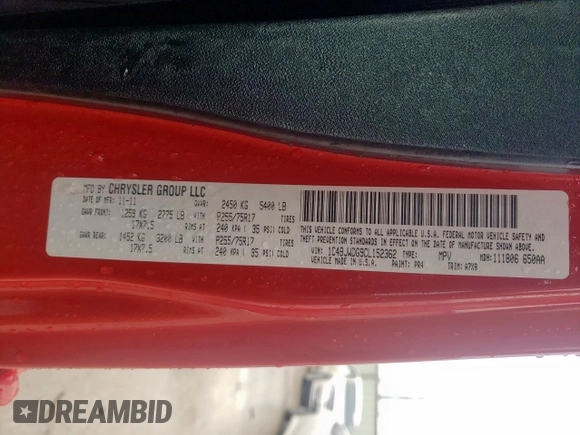 2012 Jeep Wrangler Unlimited Sport with VIN 1C4BJWDG9CL152362, listed as a Copart auction lot 55319935 with 84,641 mi miles and Salvage title. Bid and sale history available at DreamBid. Image 12.