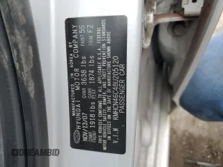 2008 Hyundai Accent GLS with VIN KMHCN46C48U205120, listed as a Copart auction lot 58738075 with 158,061 mi miles and Salvage title. Bid and sale history available at DreamBid. Image 12.