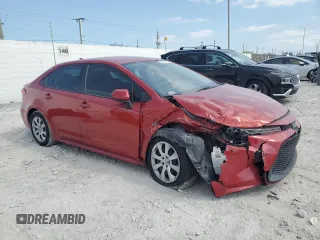 2020 Toyota Corolla LE with VIN 5YFEPRAE4LP052502, listed as a Copart auction lot 53277635 with 36,132 mi miles and Non Repairable. Bid and sale history available at DreamBid. Image 4.