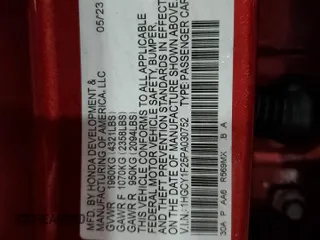 2023 Honda Accord LX with VIN 1HGCY1F25PA030752, listed as a Copart auction lot 47748475 with 20,885 mi miles and Salvage Title. Bid and sale history available at DreamBid. Image 14.