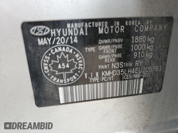 2014 Hyundai Elantra GT GLS with VIN KMHD35LH4EU205761, listed as a Copart auction lot 77116964 with 215,372 mi miles and Clean Title. Bid and sale history available at carsss.com. Image 12.