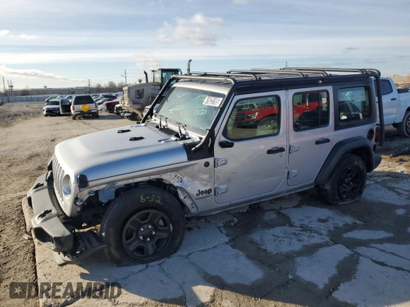2023 Jeep Wrangler Sport S with VIN 1C4HJXDG0PW670641, listed as a Copart auction lot 41623195 with 27,266 mi miles and Salvage Title. Bid and sale history available at DreamBid. Image 1.