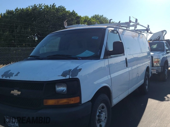 2013 Chevrolet Express Cargo with VIN 1GCWGFCA6D1142155, listed as a IAAI auction lot 42670323 with 213,723 mi miles and . Bid and sale history available at DreamBid. Image 19.