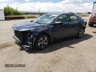2019 Honda Insight EX z VIN 19XZE4F55KE031886, wystawiony jako Copart lot #55825585 z przebiegiem 49 943 mil mil oraz Szkoda całkowita • Salvage title. Historia ofert i sprzedaży dostępna na DreamBid. Obrazek 1.