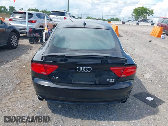 2012 Audi A7 Premium Plus with VIN WAUYGAFC0CN087604, listed as a IAAI auction lot 42747927 with 155,662 mi miles and . Bid and sale history available at DreamBid. Image 16.