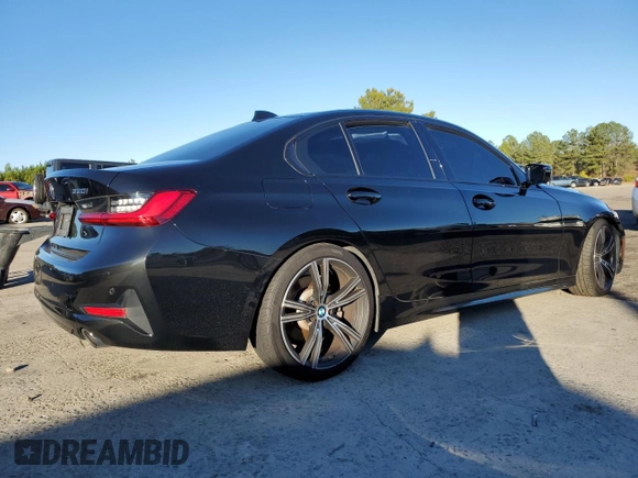 2021 BMW 3 Series 330i xDrive with VIN WBA5R7C02MFK14424, listed as a Copart auction lot 39656474 with 0 mi miles. Bid and sale history available at carsss.com. Image 3.