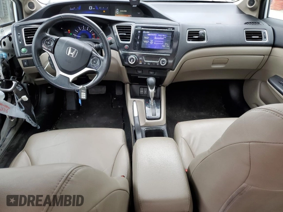 2015 Honda Civic Sedan EX-L with VIN 19XFB2F97FE262622, listed as a Copart auction lot 43584155 with 76,961 mi miles and Salvage Title. Bid and sale history available at carsss.com. Image 8.