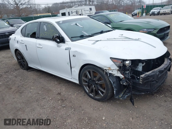 2015 Lexus GS with VIN JTHCE1BLXFA011889, listed as a IAAI auction lot 41836515 with Not Provided miles. Bid and sale history available at carsss.com. Image 1.