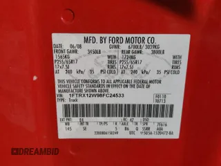 2008 Ford F-150 STX with VIN 1FTRX12W98FC24533, listed as a Copart auction lot 75516694 with 74,928 mi miles and Clean Title. Bid and sale history available at carsss.com. Image 12.